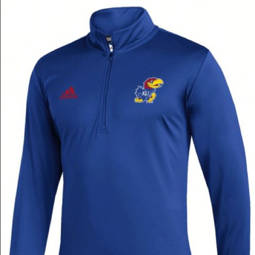 Mens Kansas Jayhawks 1/4 zip pullover Sz MT